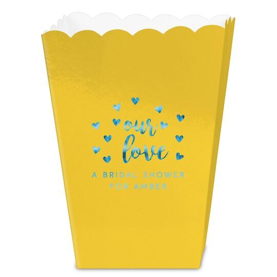 Confetti Hearts Our Love Mini Popcorn Boxes